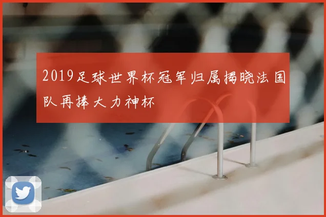 2019足球世界杯冠军归属揭晓法国队再捧大力神杯